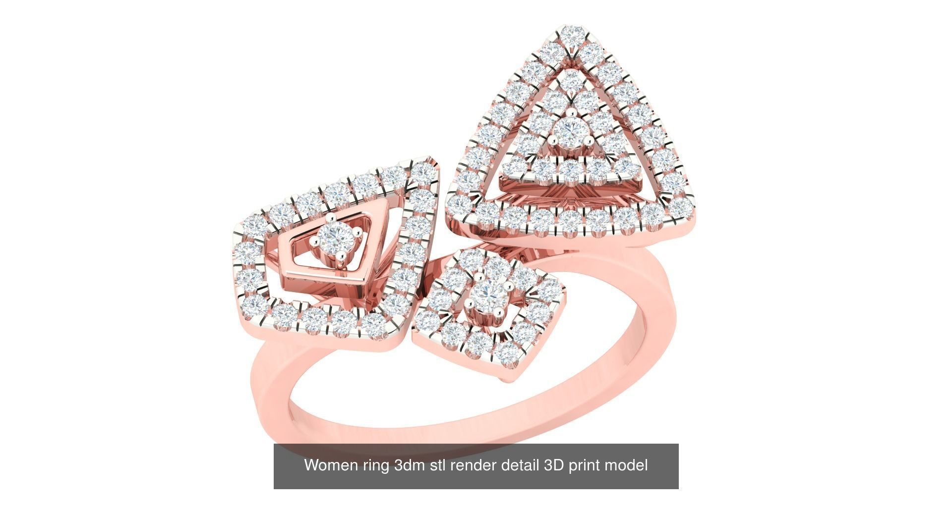179 Women Wedding Engagement Ring 3dm cad render details model  3D Model Collection_84