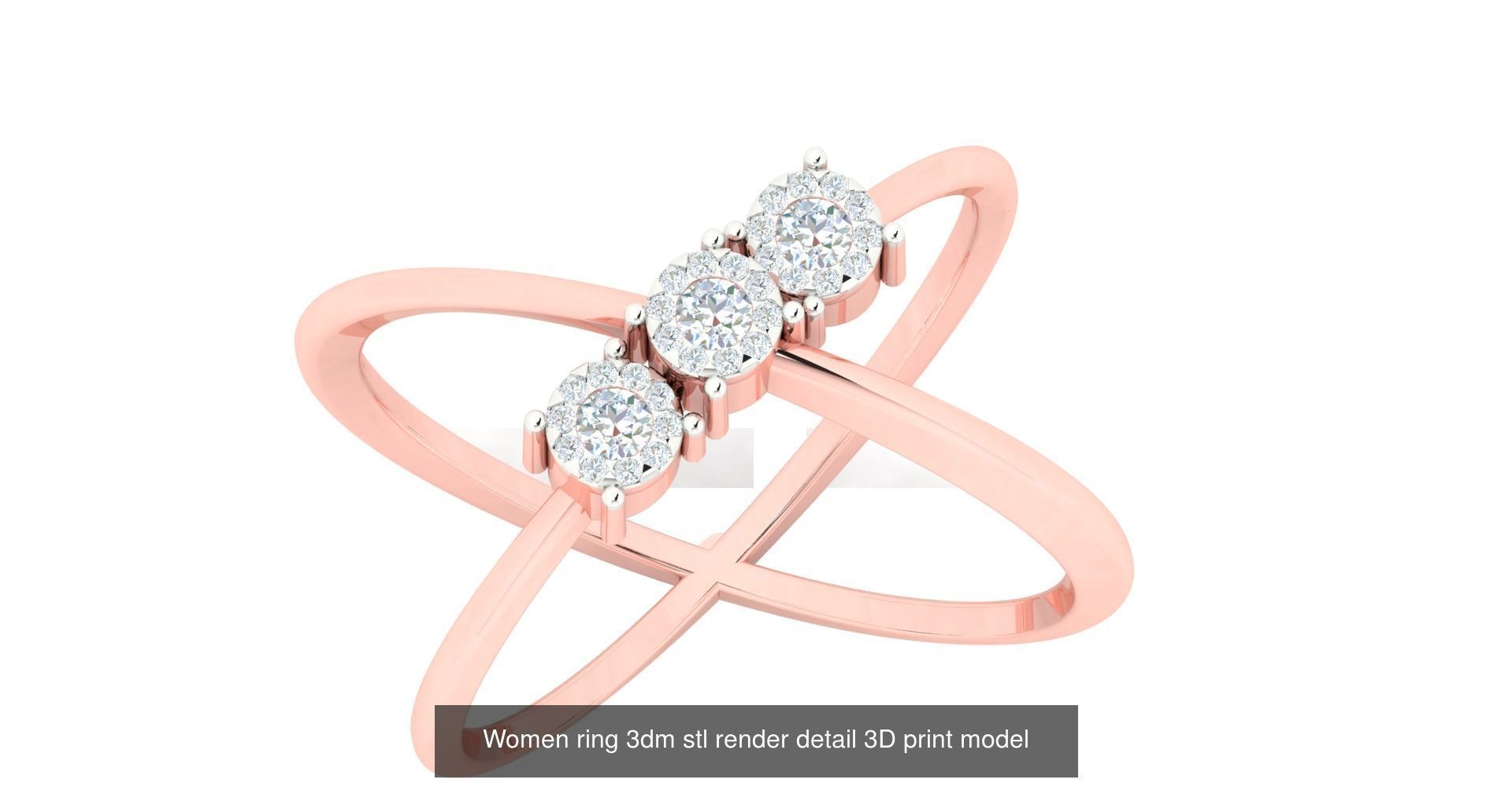 179 Women Wedding Engagement Ring 3dm cad render details model  3D Model Collection_50