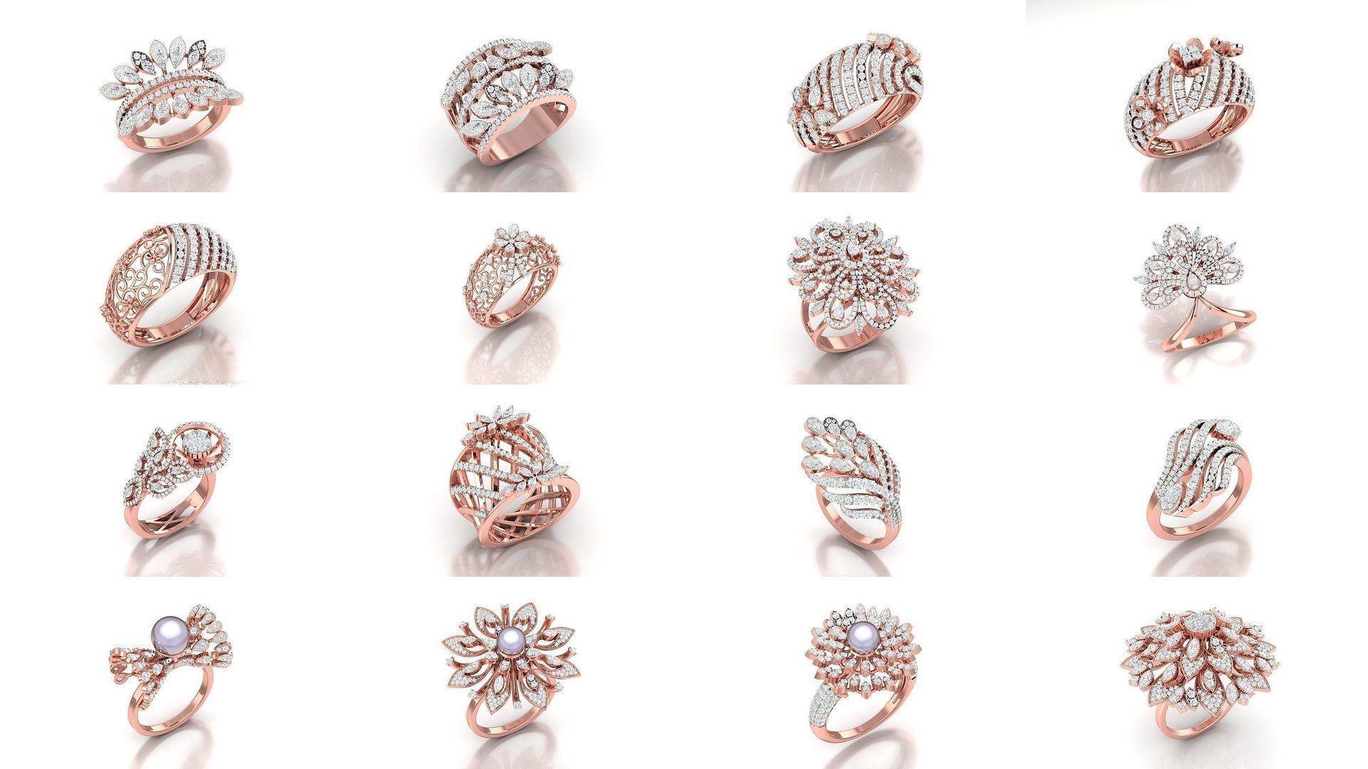 179 Women Wedding Engagement Ring 3dm cad render details model  3D Model Collection_27