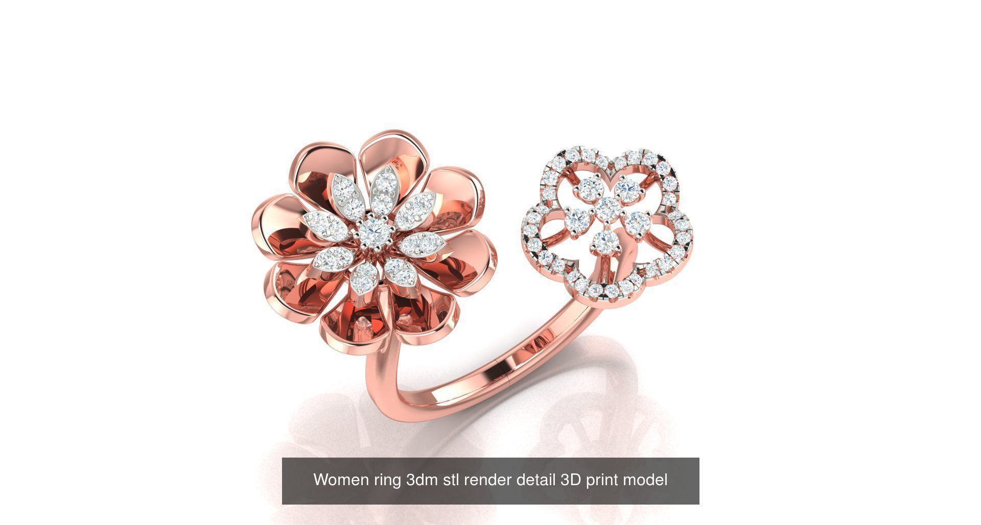 179 Women Wedding Engagement Ring 3dm cad render details model  3D Model Collection_134