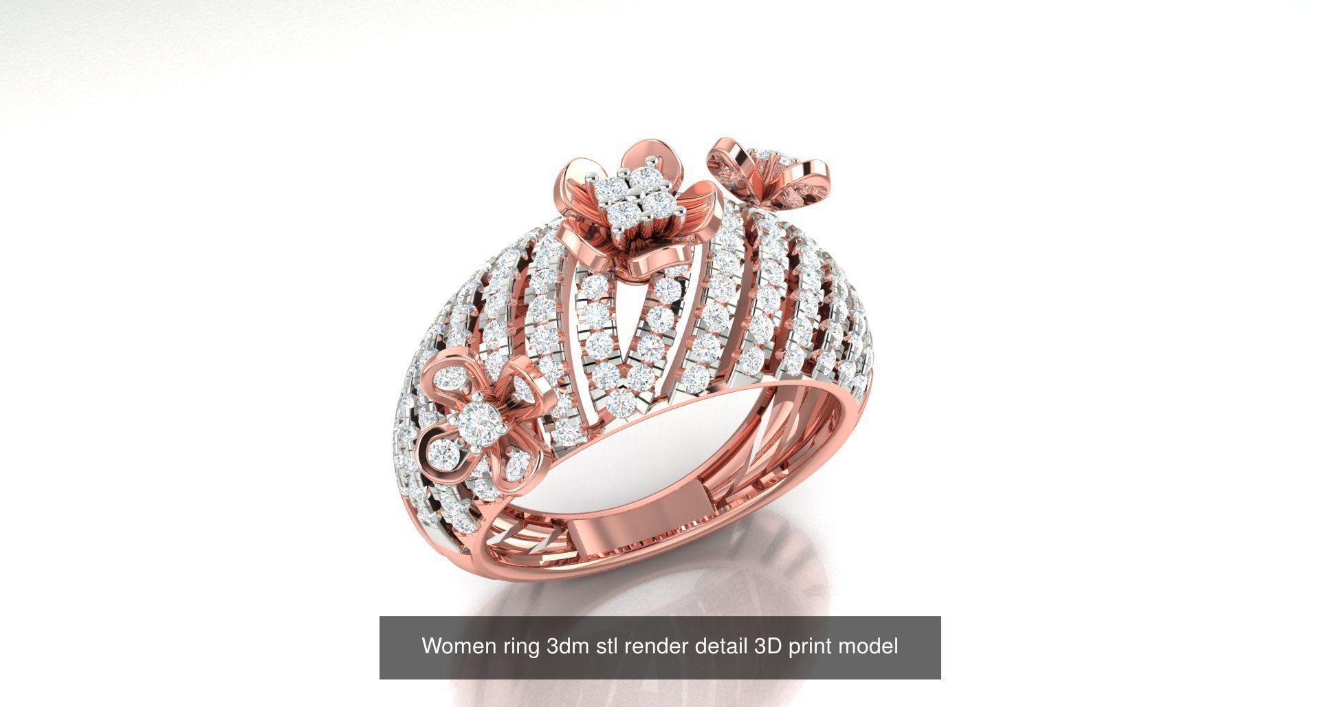 179 Women Wedding Engagement Ring 3dm cad render details model  3D Model Collection_157