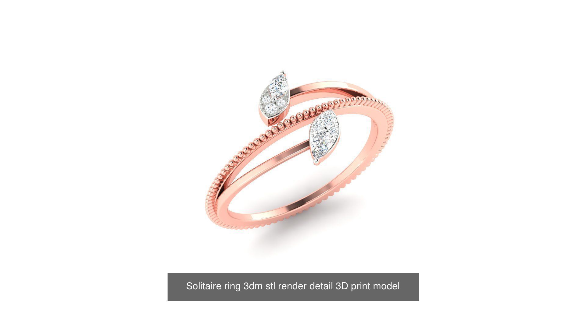 179 Women Wedding Engagement Ring 3dm cad render details model  3D Model Collection_185