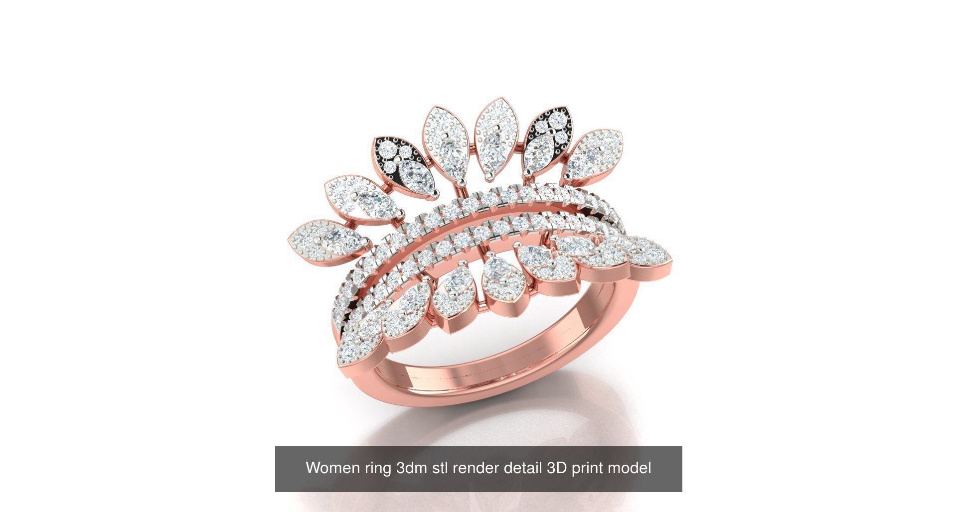 179 Women Wedding Engagement Ring 3dm cad render details model  3D Model Collection_154