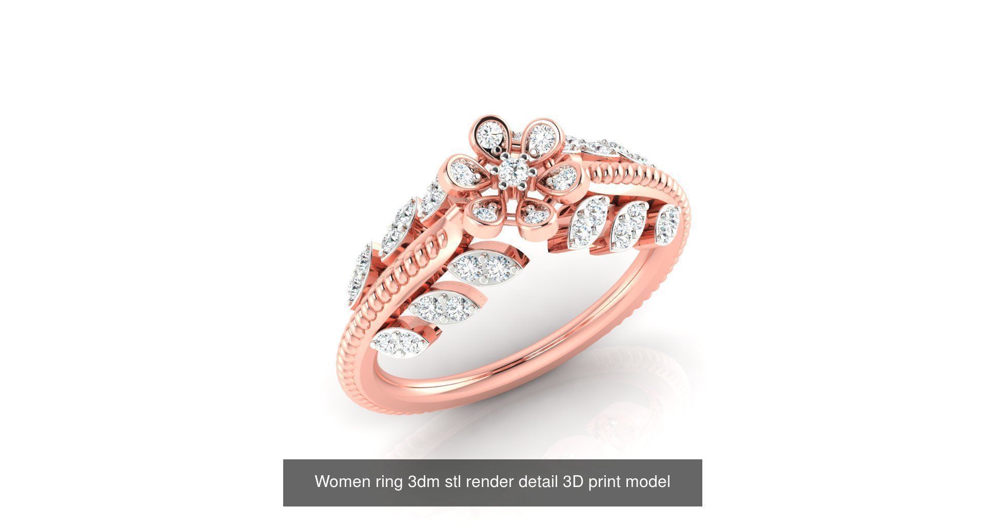 179 Women Wedding Engagement Ring 3dm cad render details model  3D Model Collection_179