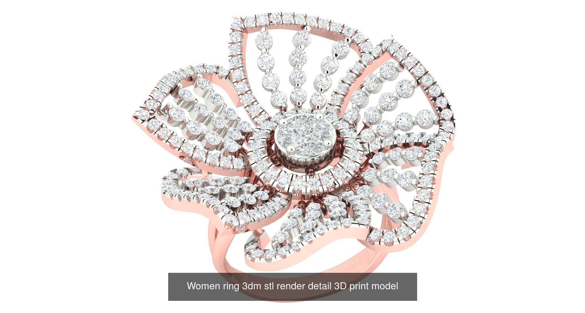 179 Women Wedding Engagement Ring 3dm cad render details model  3D Model Collection_68