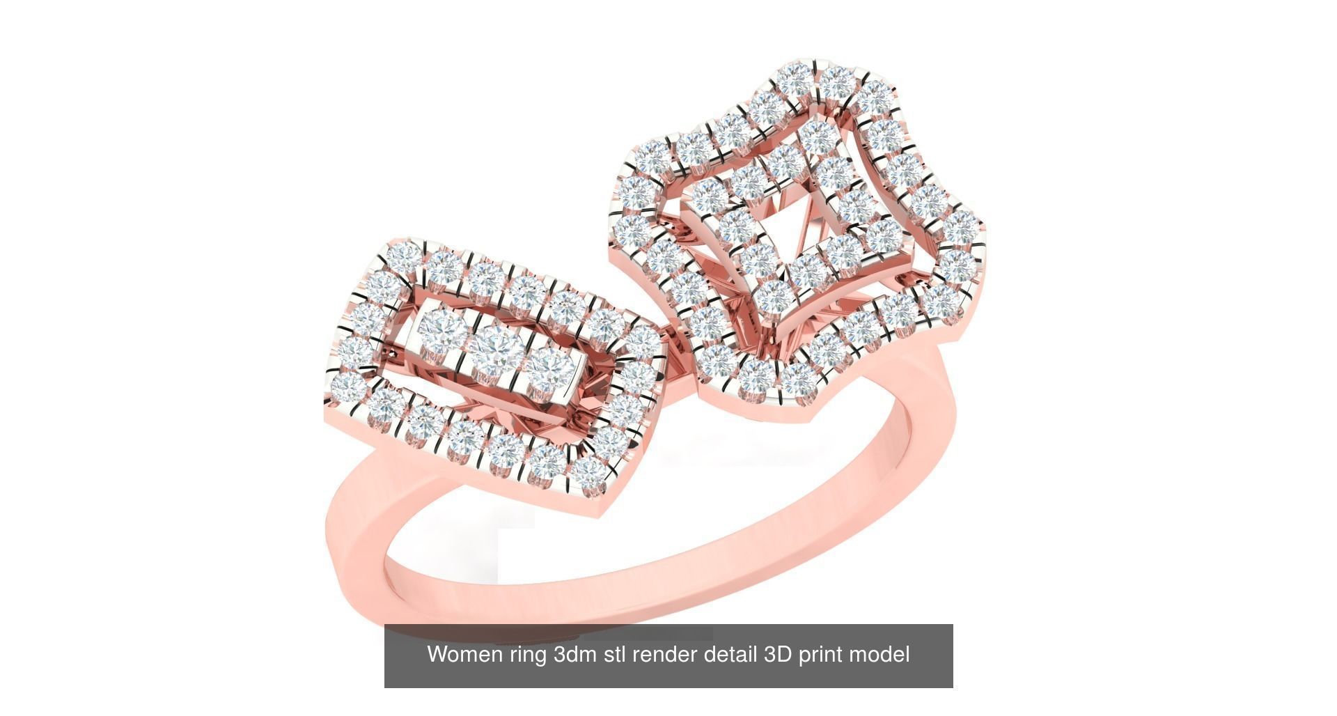 179 Women Wedding Engagement Ring 3dm cad render details model  3D Model Collection_83