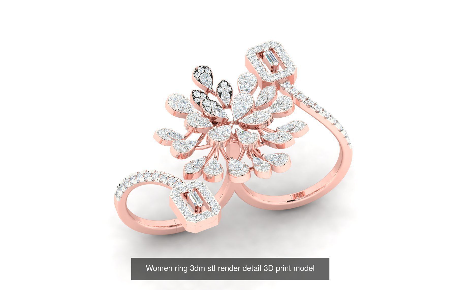 179 Women Wedding Engagement Ring 3dm cad render details model  3D Model Collection_117