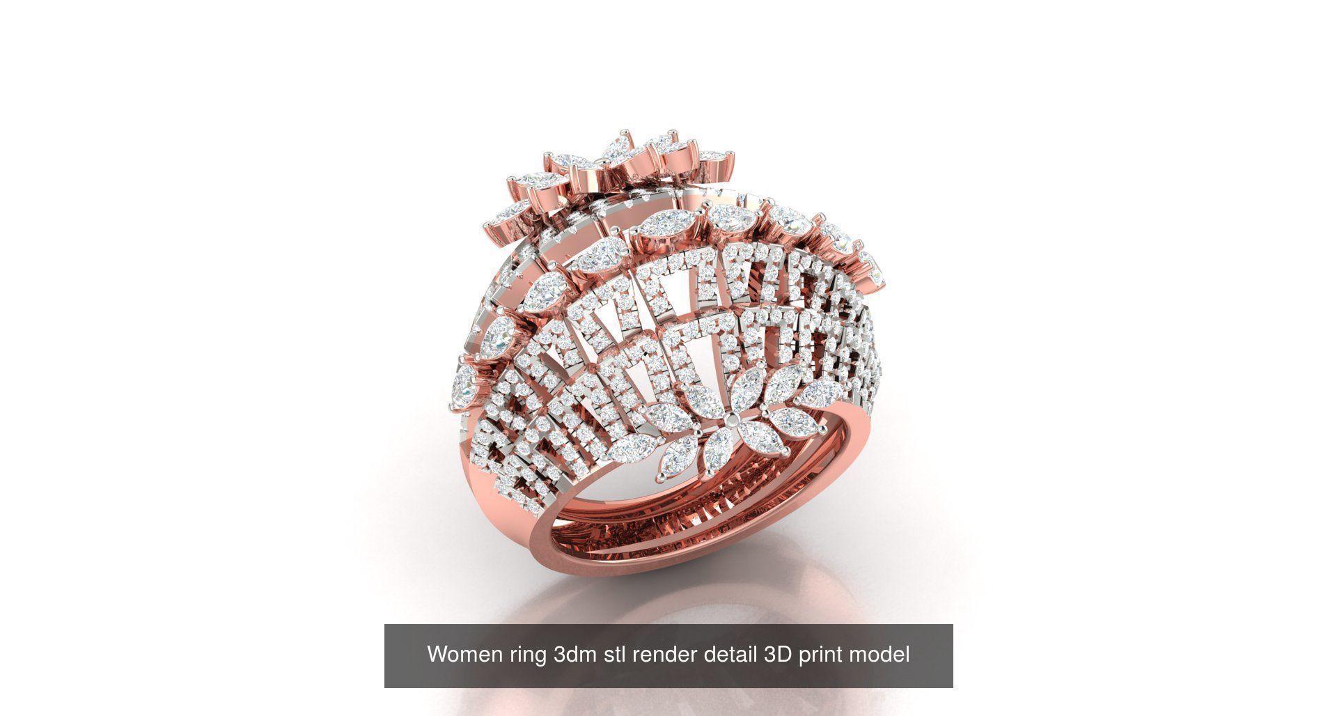 179 Women Wedding Engagement Ring 3dm cad render details model  3D Model Collection_147