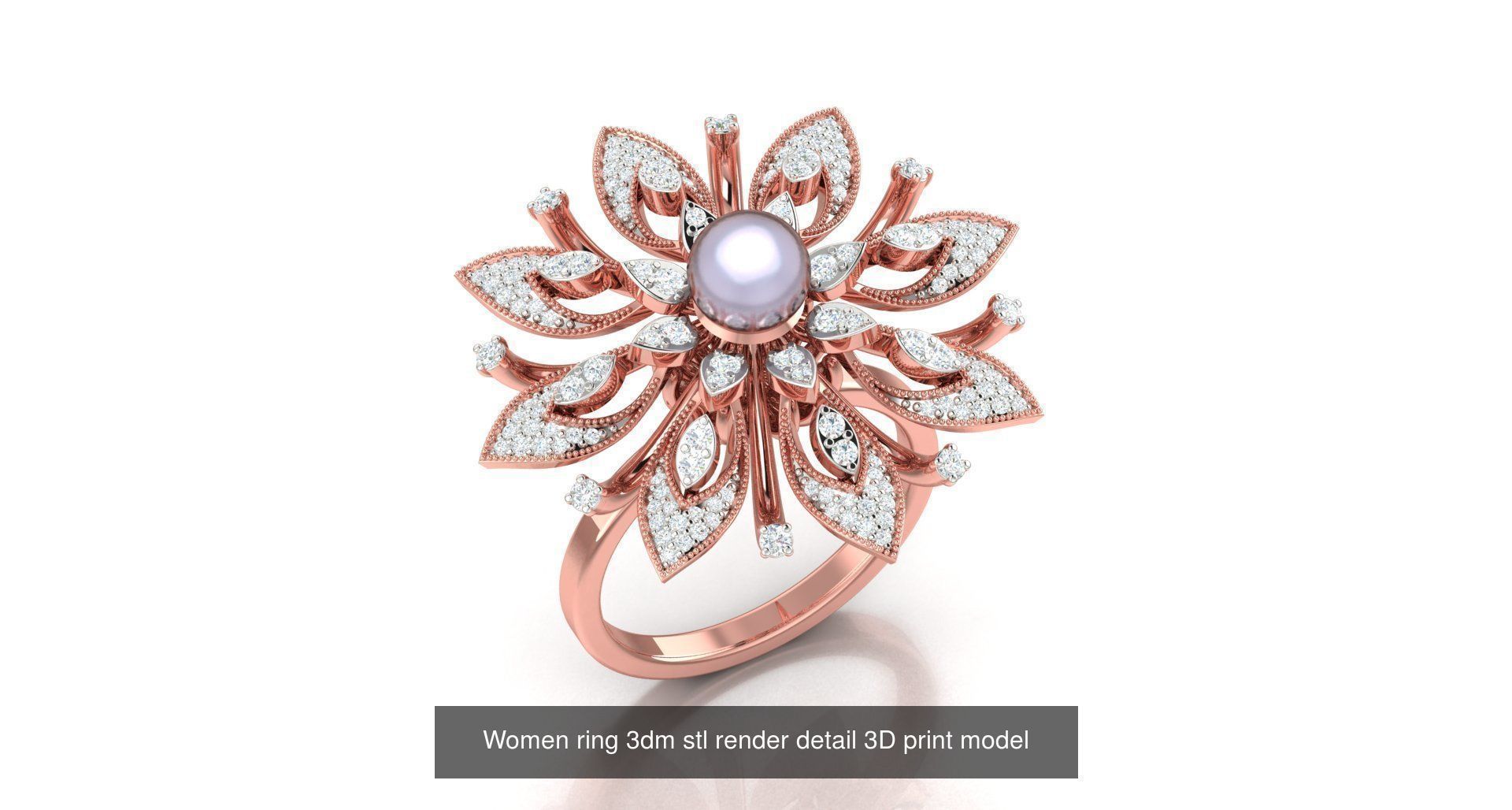 179 Women Wedding Engagement Ring 3dm cad render details model  3D Model Collection_167