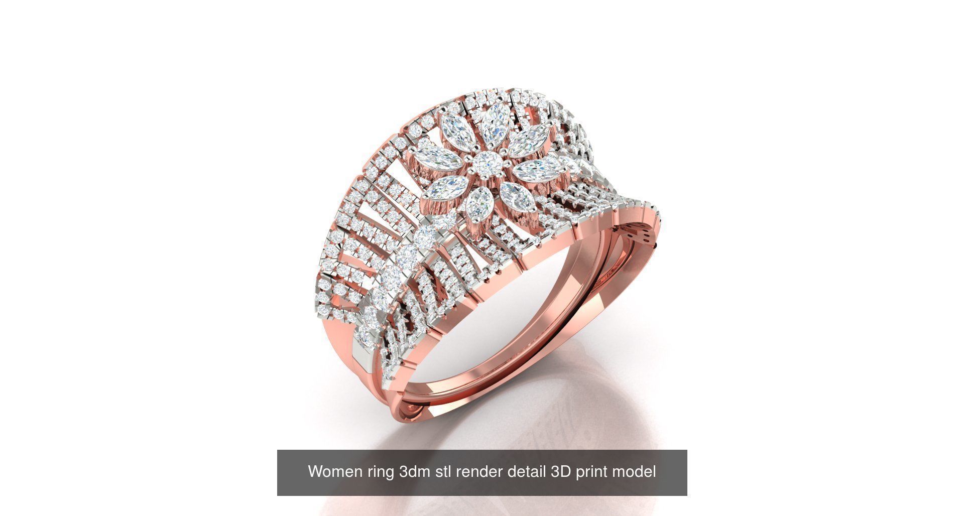 179 Women Wedding Engagement Ring 3dm cad render details model  3D Model Collection_148