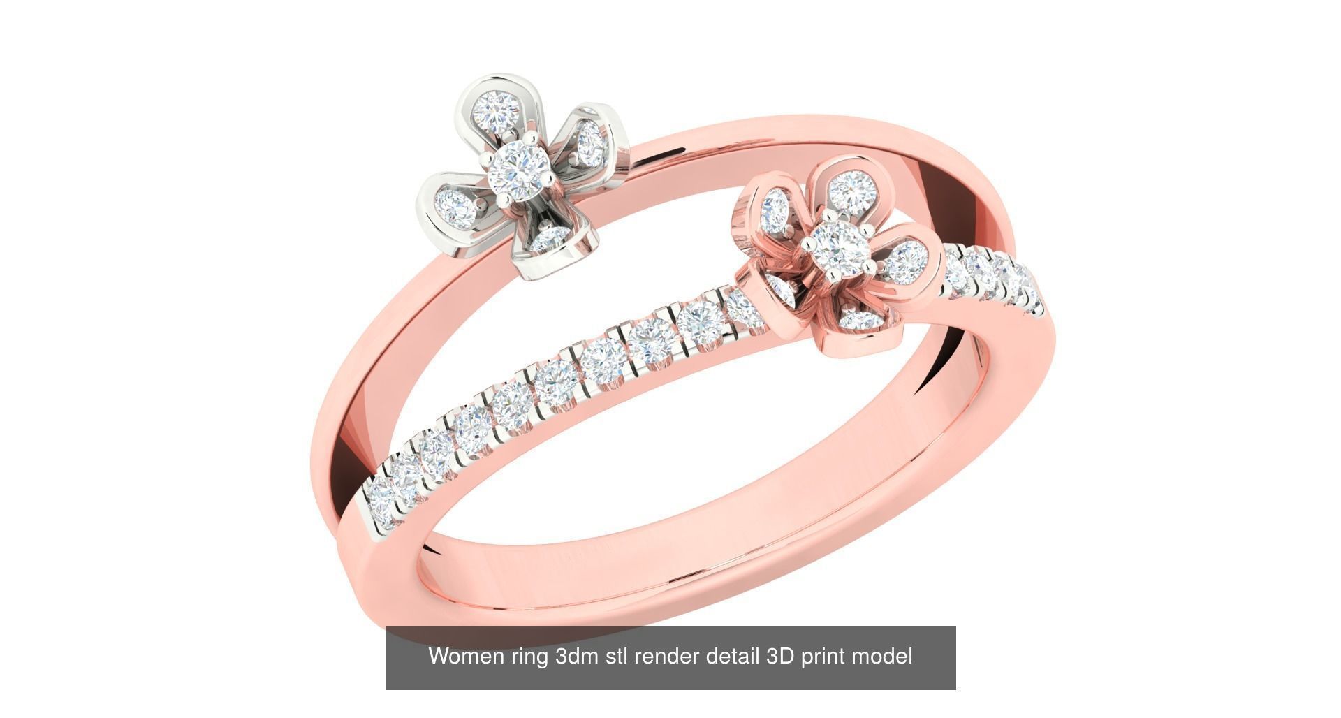 179 Women Wedding Engagement Ring 3dm cad render details model  3D Model Collection_70