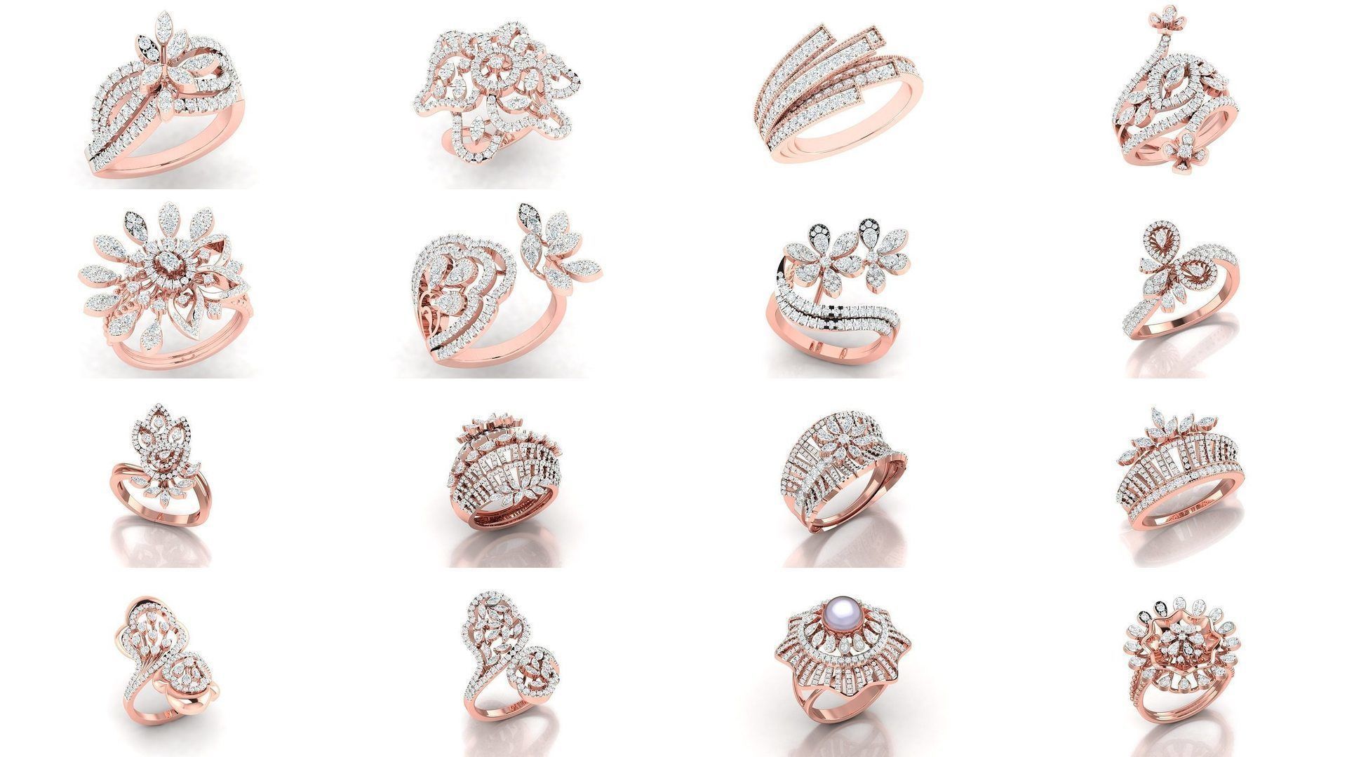 179 Women Wedding Engagement Ring 3dm cad render details model  3D Model Collection_25