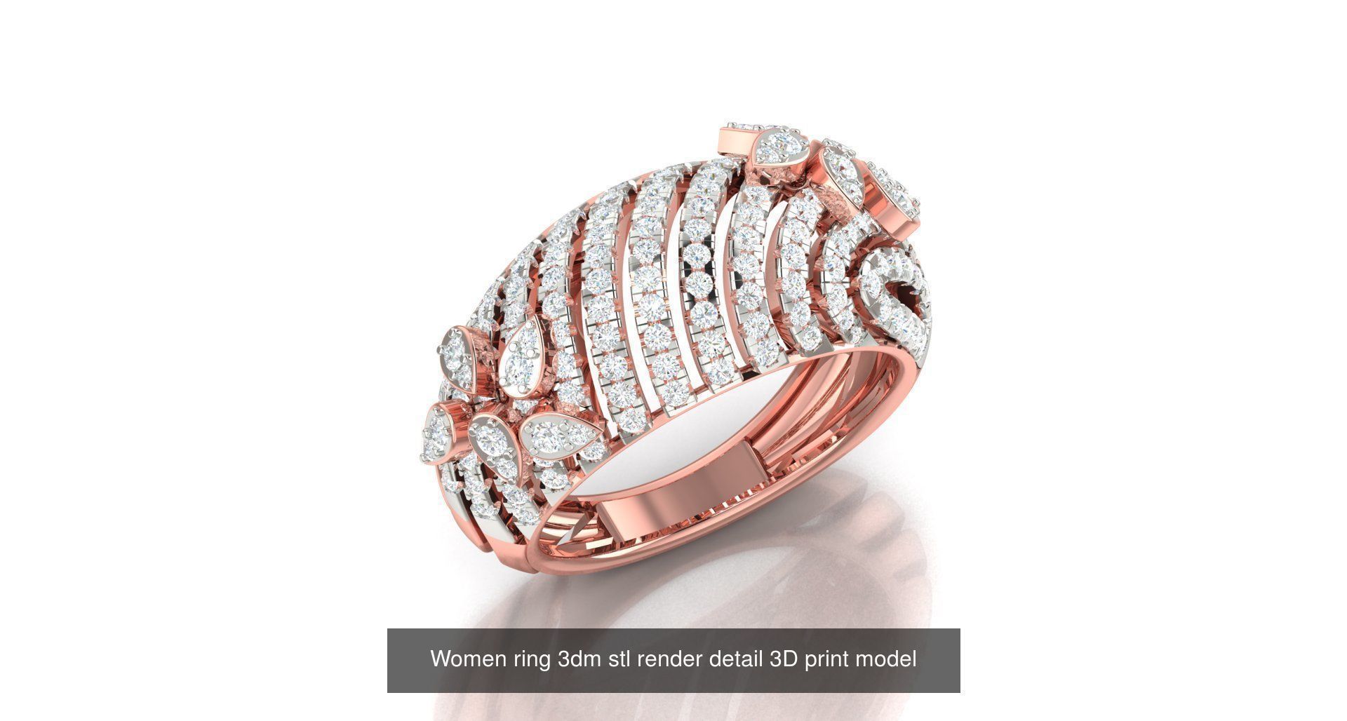 179 Women Wedding Engagement Ring 3dm cad render details model  3D Model Collection_156