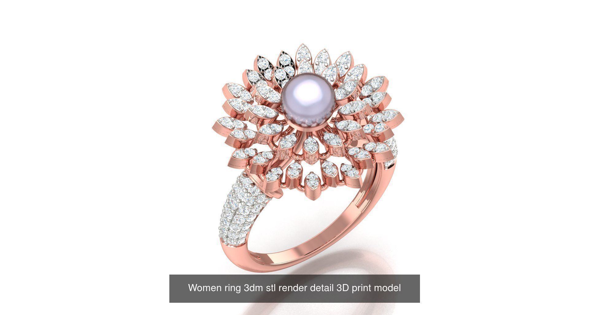 179 Women Wedding Engagement Ring 3dm cad render details model  3D Model Collection_168