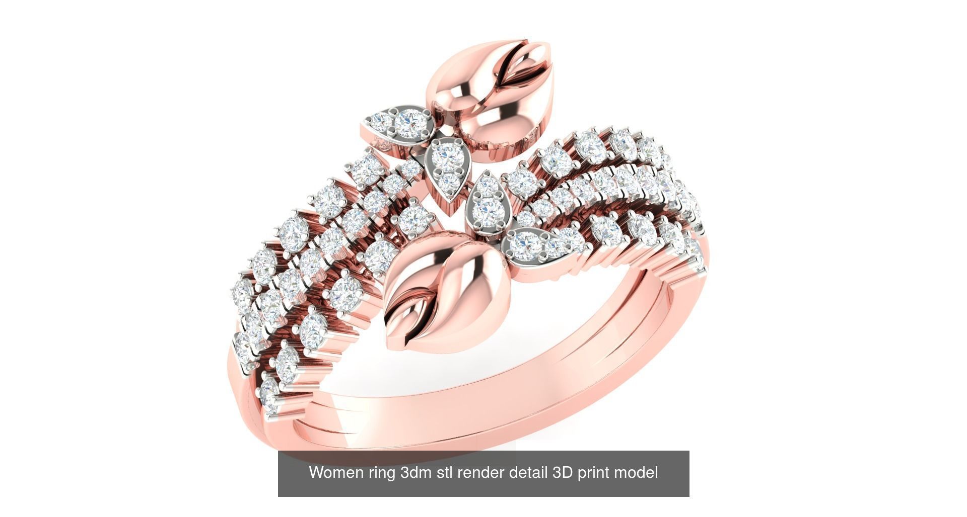 179 Women Wedding Engagement Ring 3dm cad render details model  3D Model Collection_69