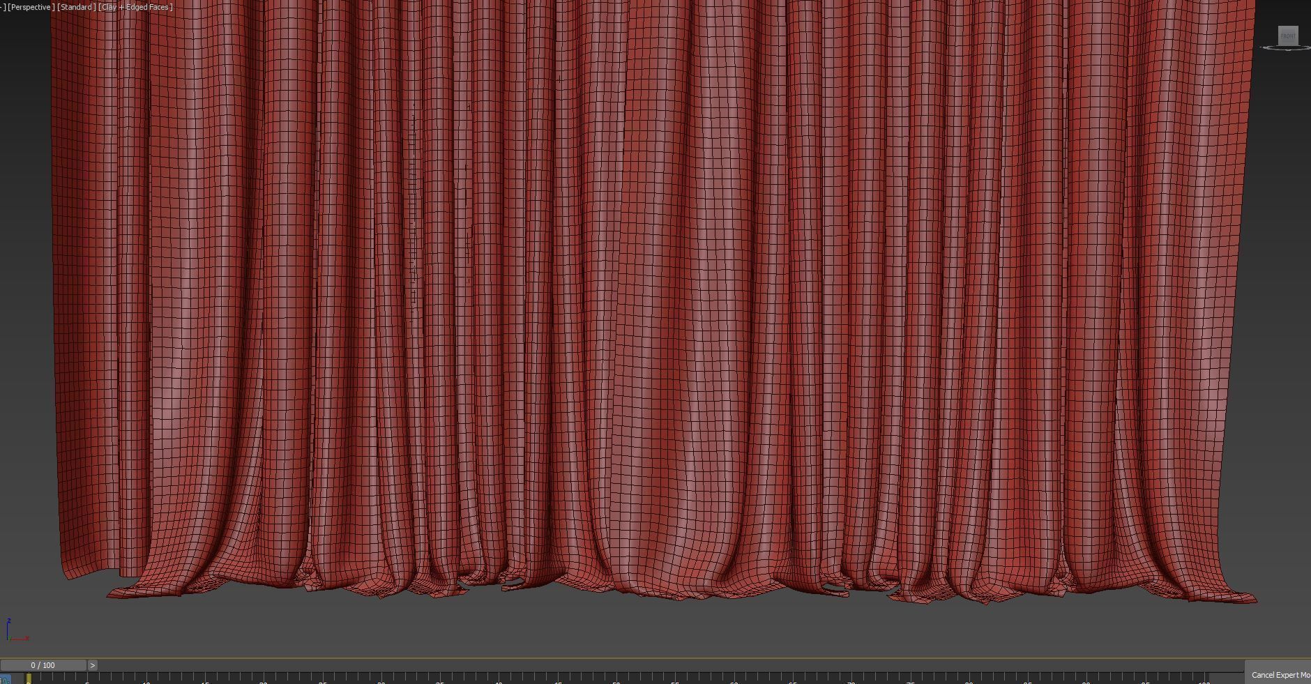 Curtains with tulle set 01  3D model_6