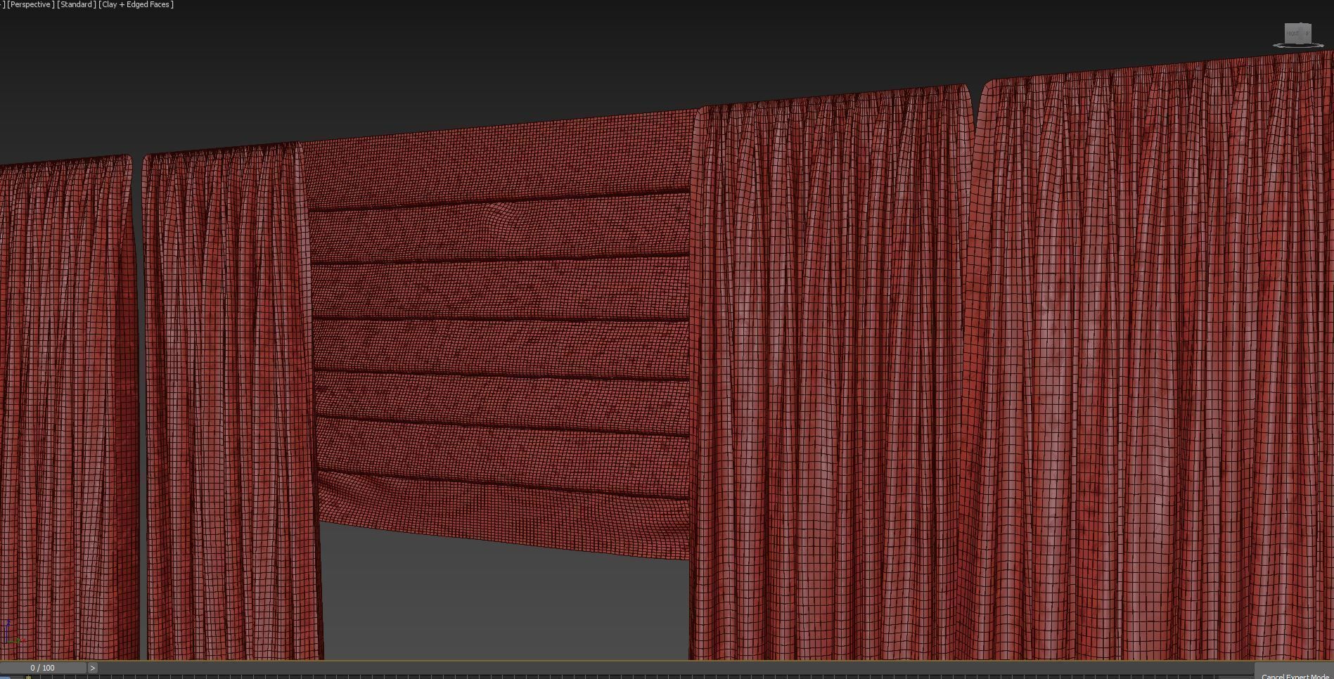 Curtains with Roman curtain  V-ray and Corona 3D model_4