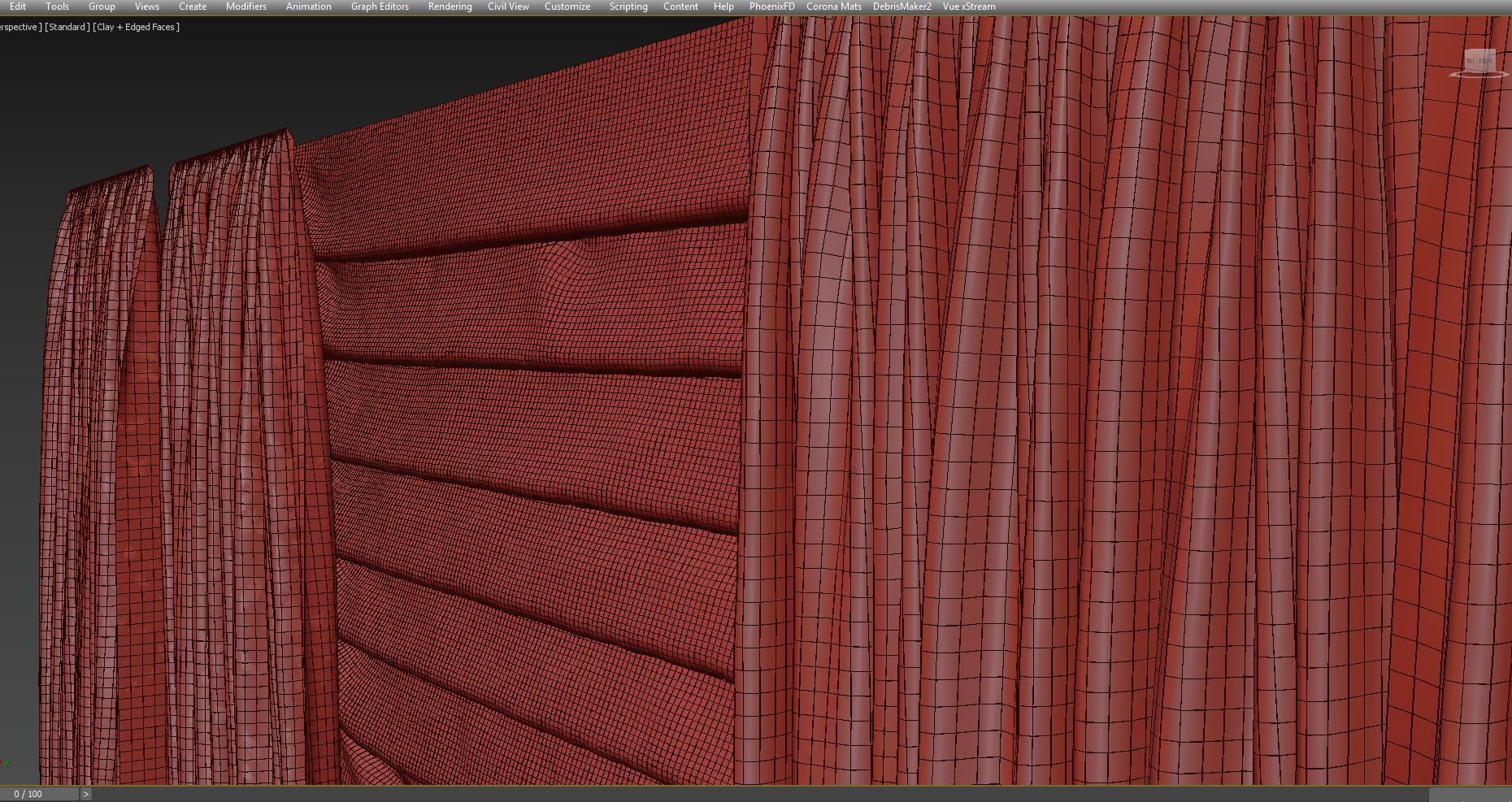 Curtains with Roman curtain  V-ray and Corona 3D model_5