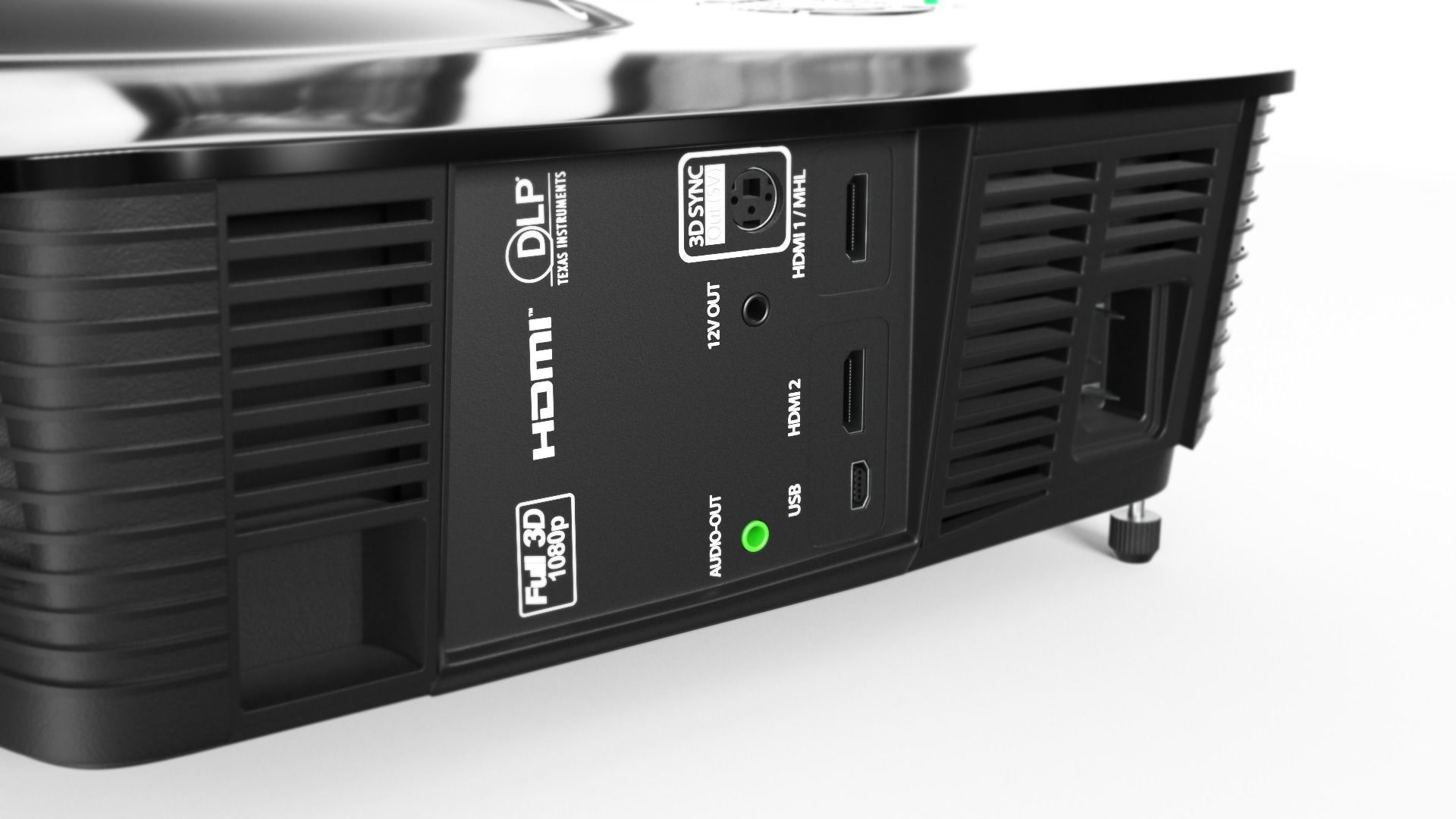 Optoma Projector 3D model_6