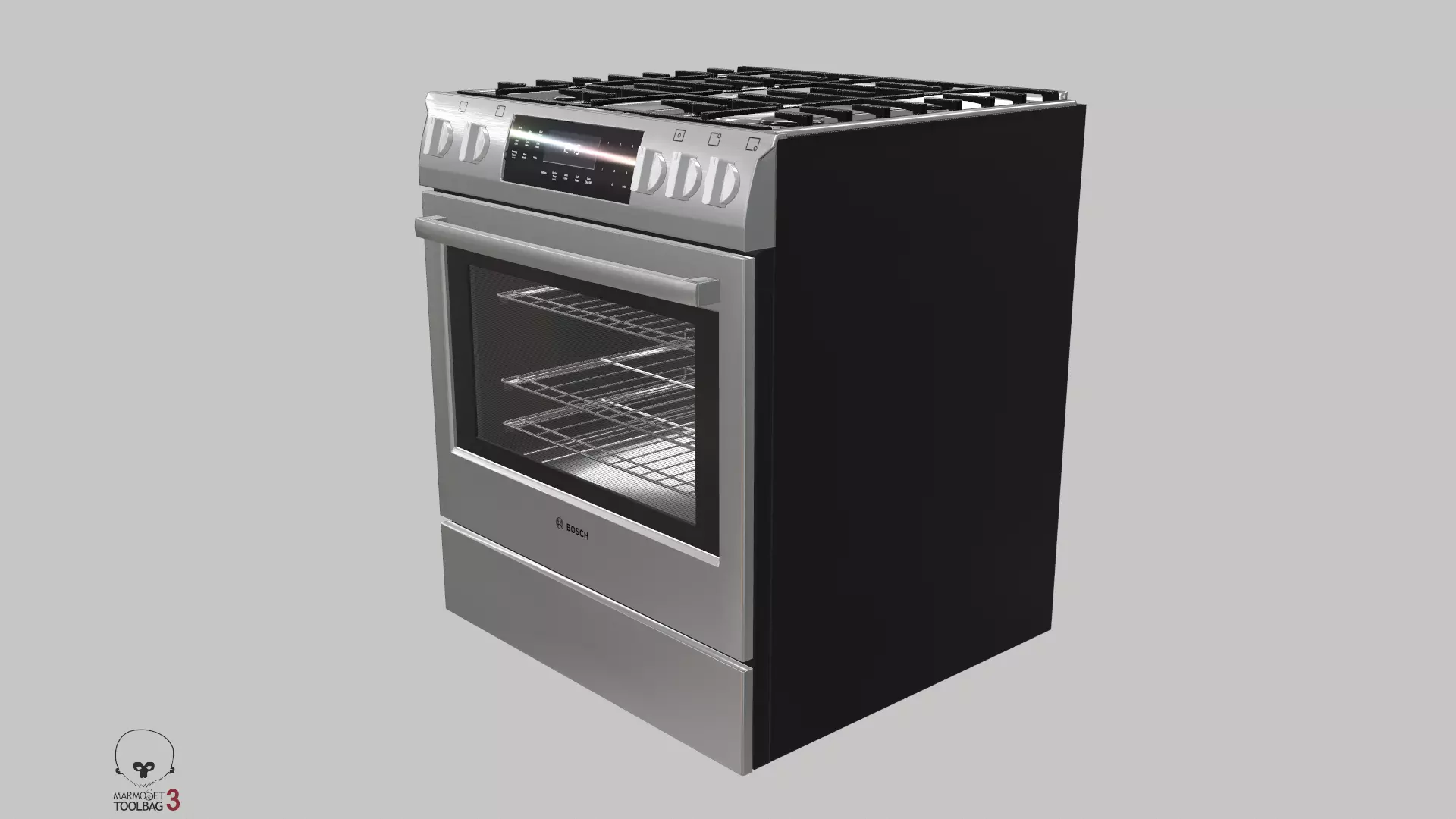 Gas Slide-in Range - HGI8054UC by Bosch Low-poly 3D model_0