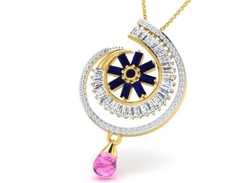 700 Women pendant 3dm stl render detail 3D print model 3D print model_48