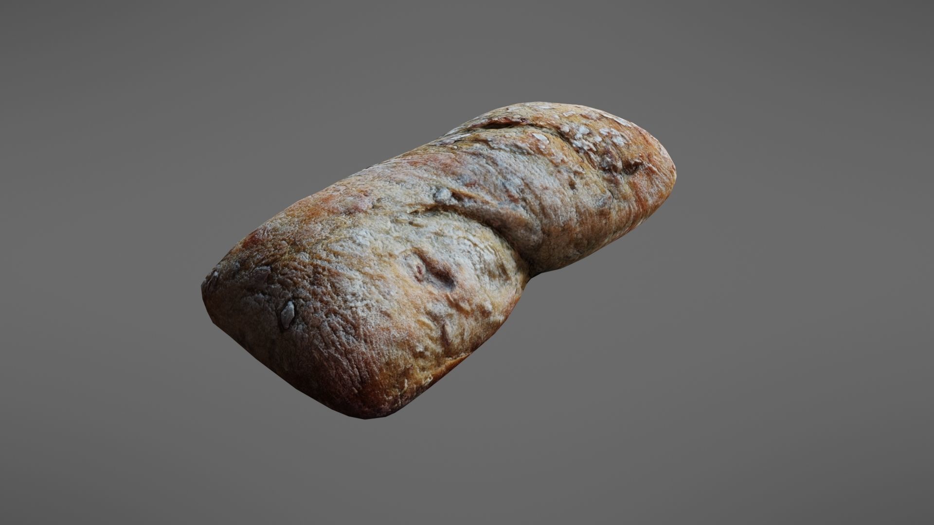 Bread roll Low-poly 3D model_7
