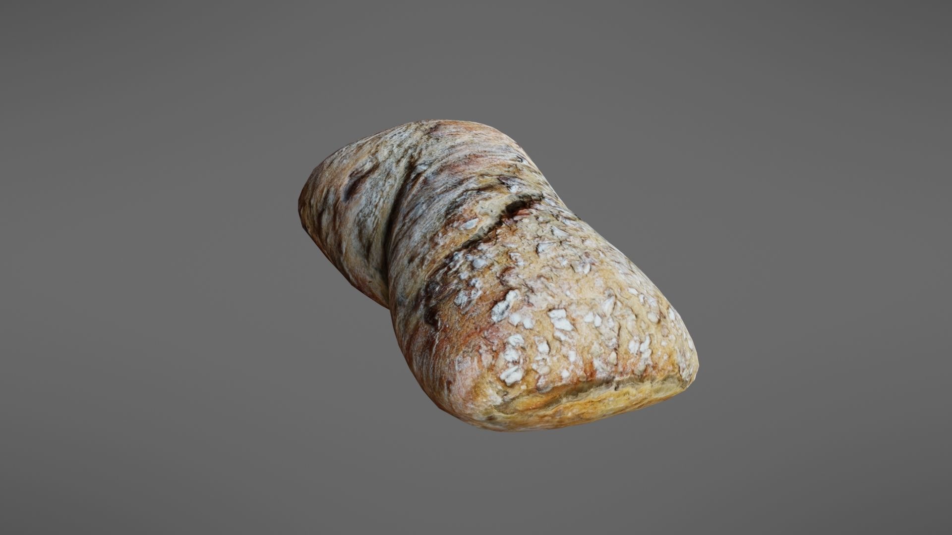Bread roll Low-poly 3D model_17