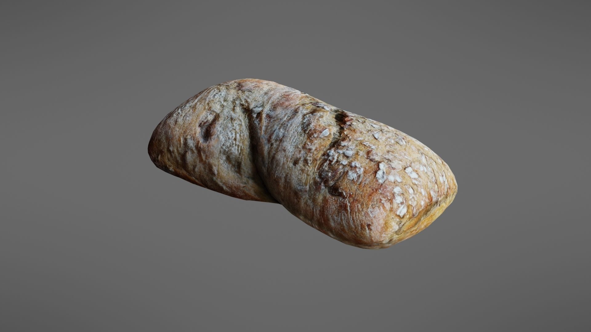 Bread roll Low-poly 3D model_19