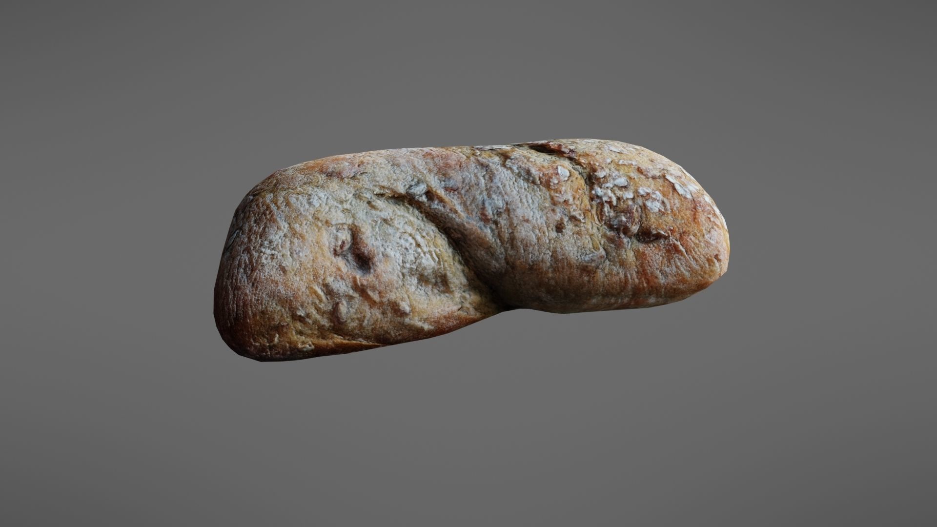 Bread roll Low-poly 3D model_5