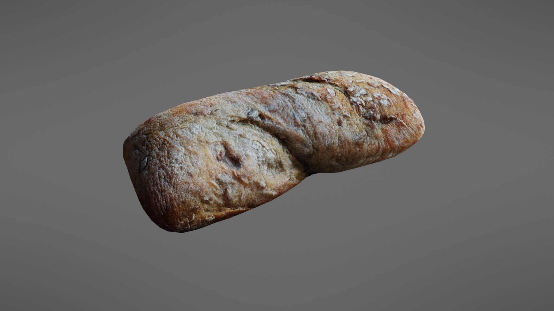 Bread roll Low-poly 3D model_6