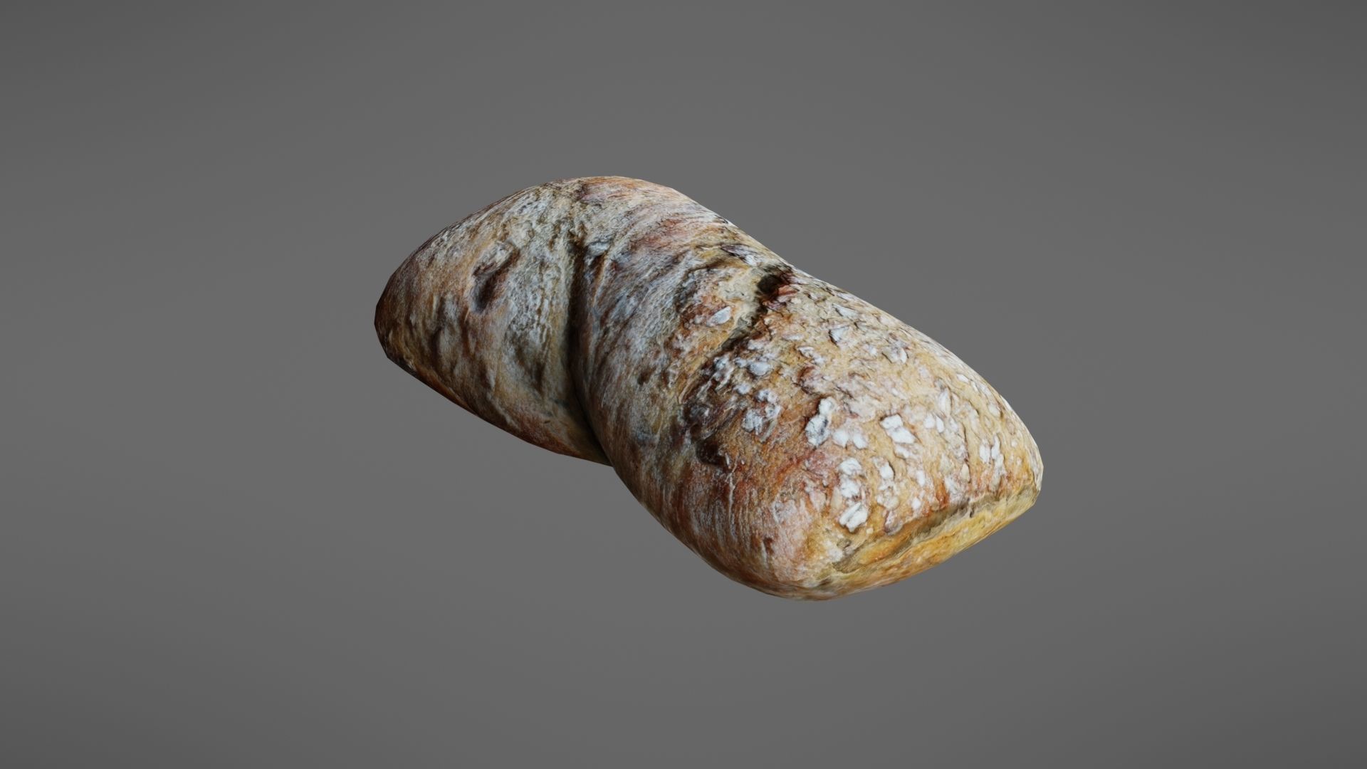 Bread roll Low-poly 3D model_18