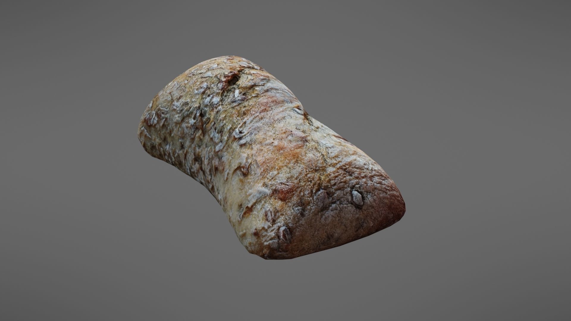 Bread roll Low-poly 3D model_10