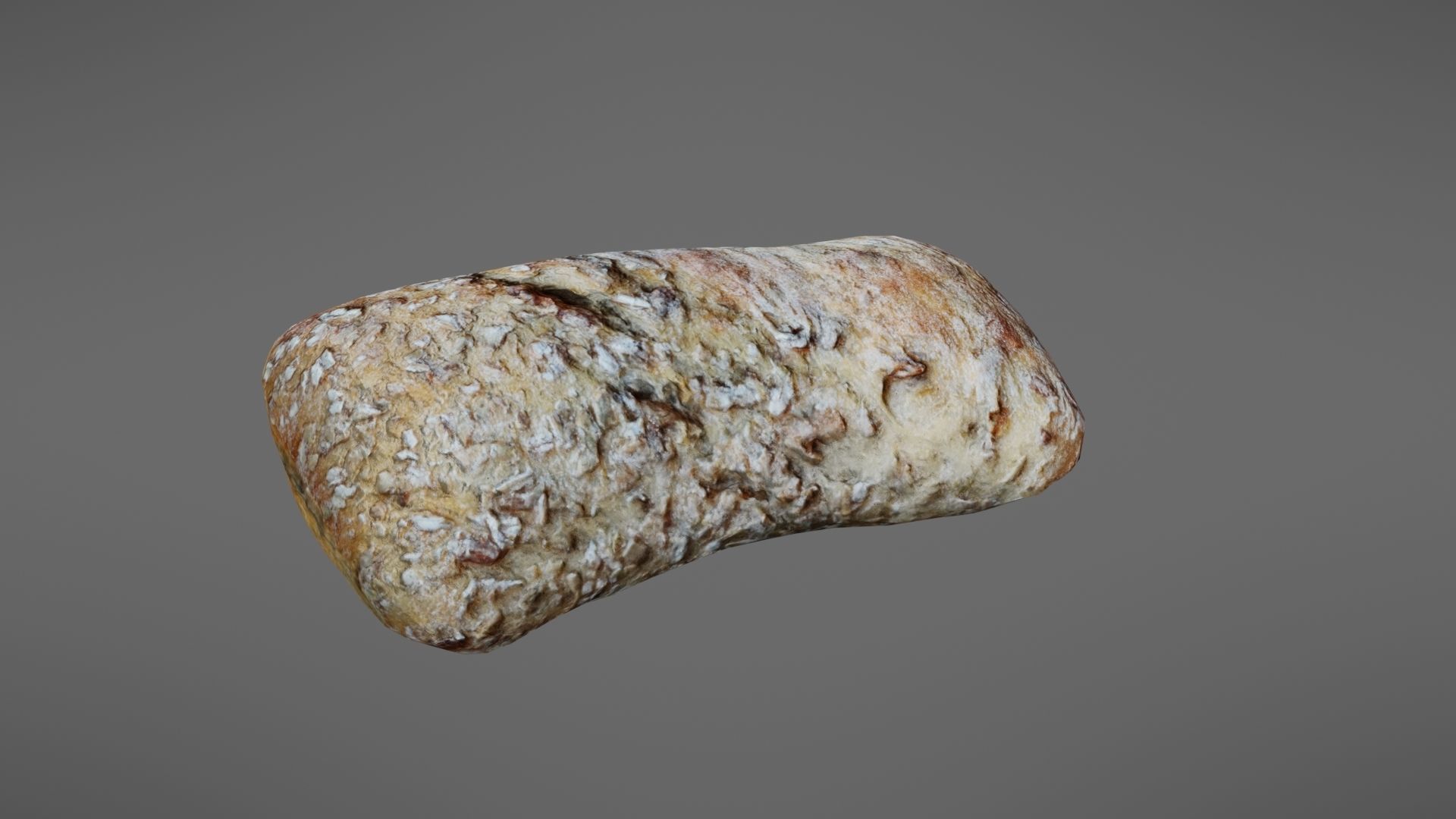 Bread roll Low-poly 3D model_13