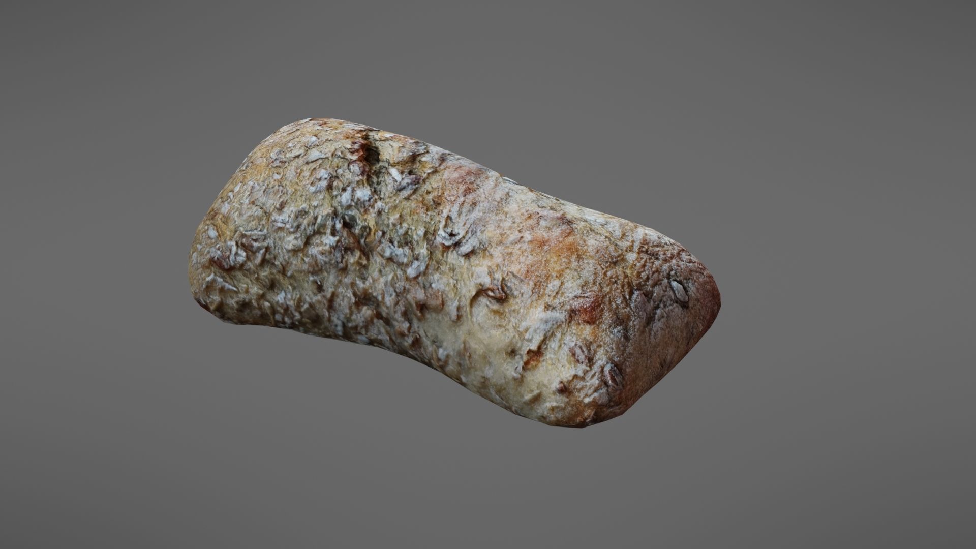 Bread roll Low-poly 3D model_11