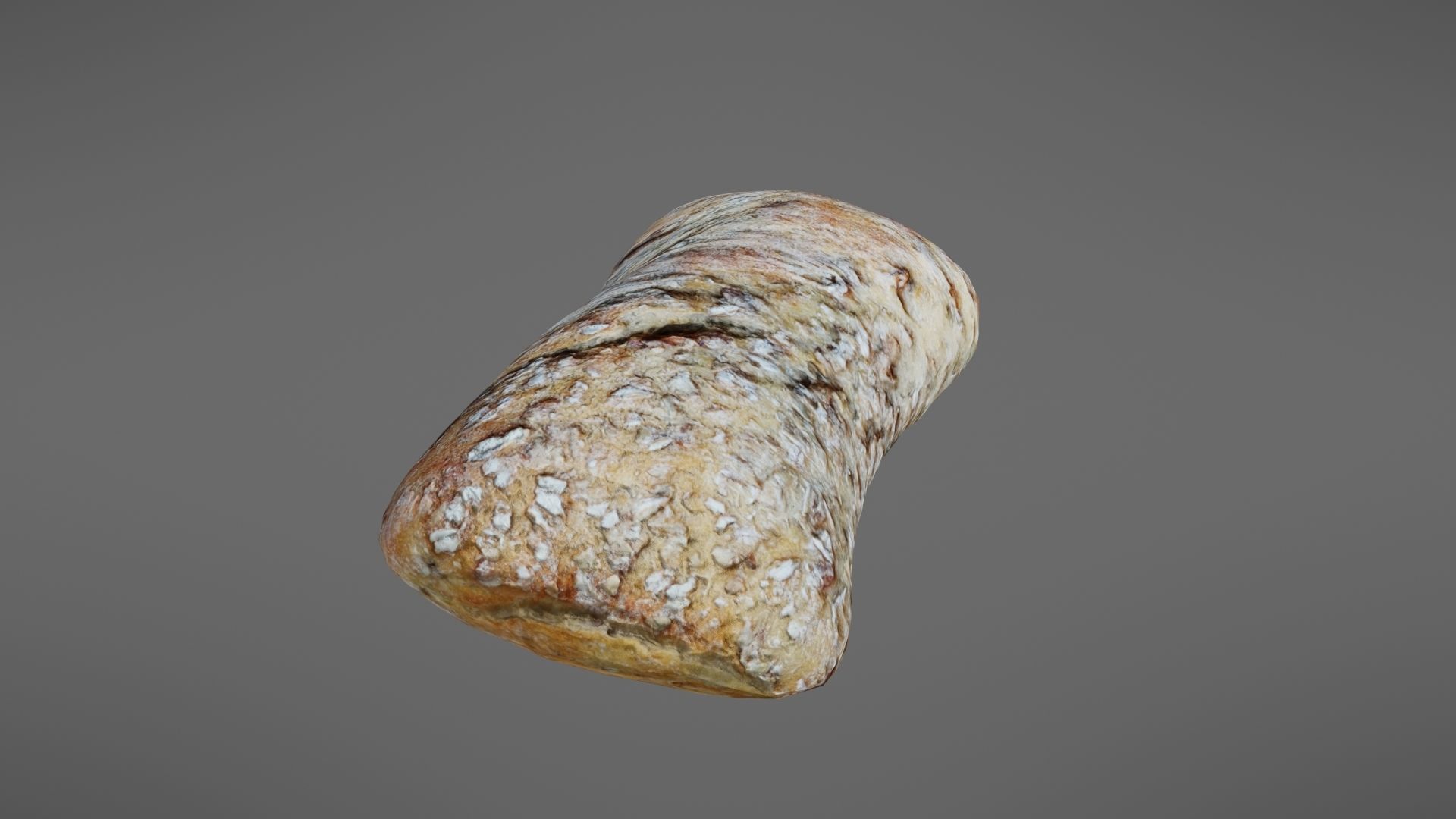 Bread roll Low-poly 3D model_15