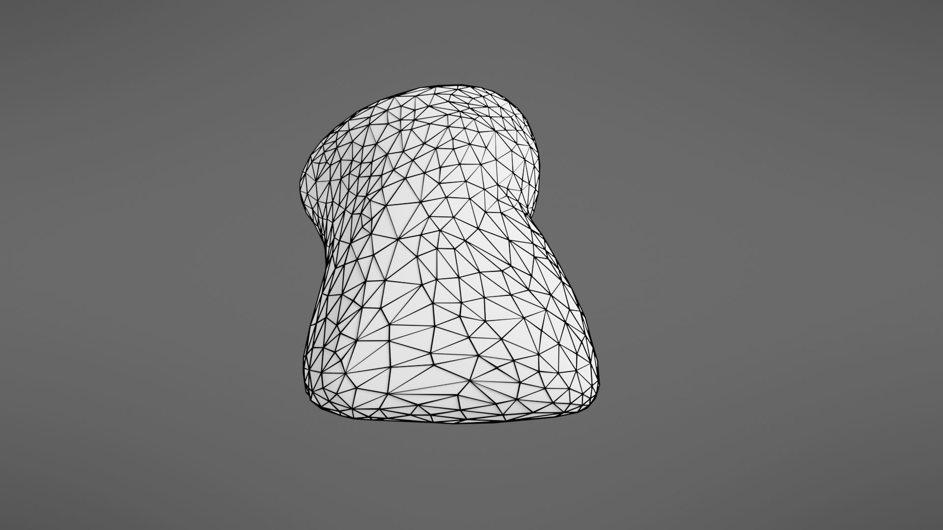 Bread roll Low-poly 3D model_29
