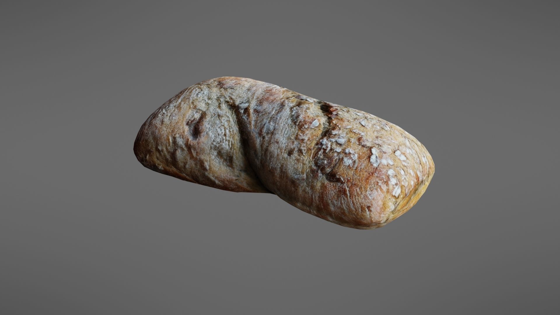 Bread roll Low-poly 3D model_20