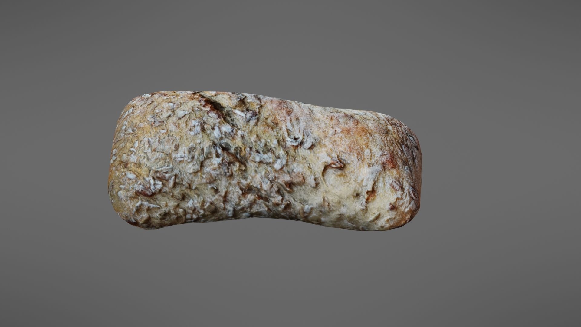 Bread roll Low-poly 3D model_12