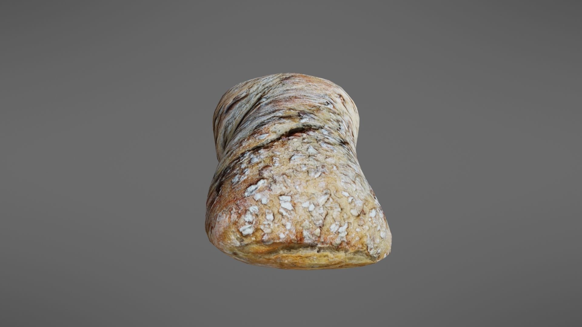 Bread roll Low-poly 3D model_16