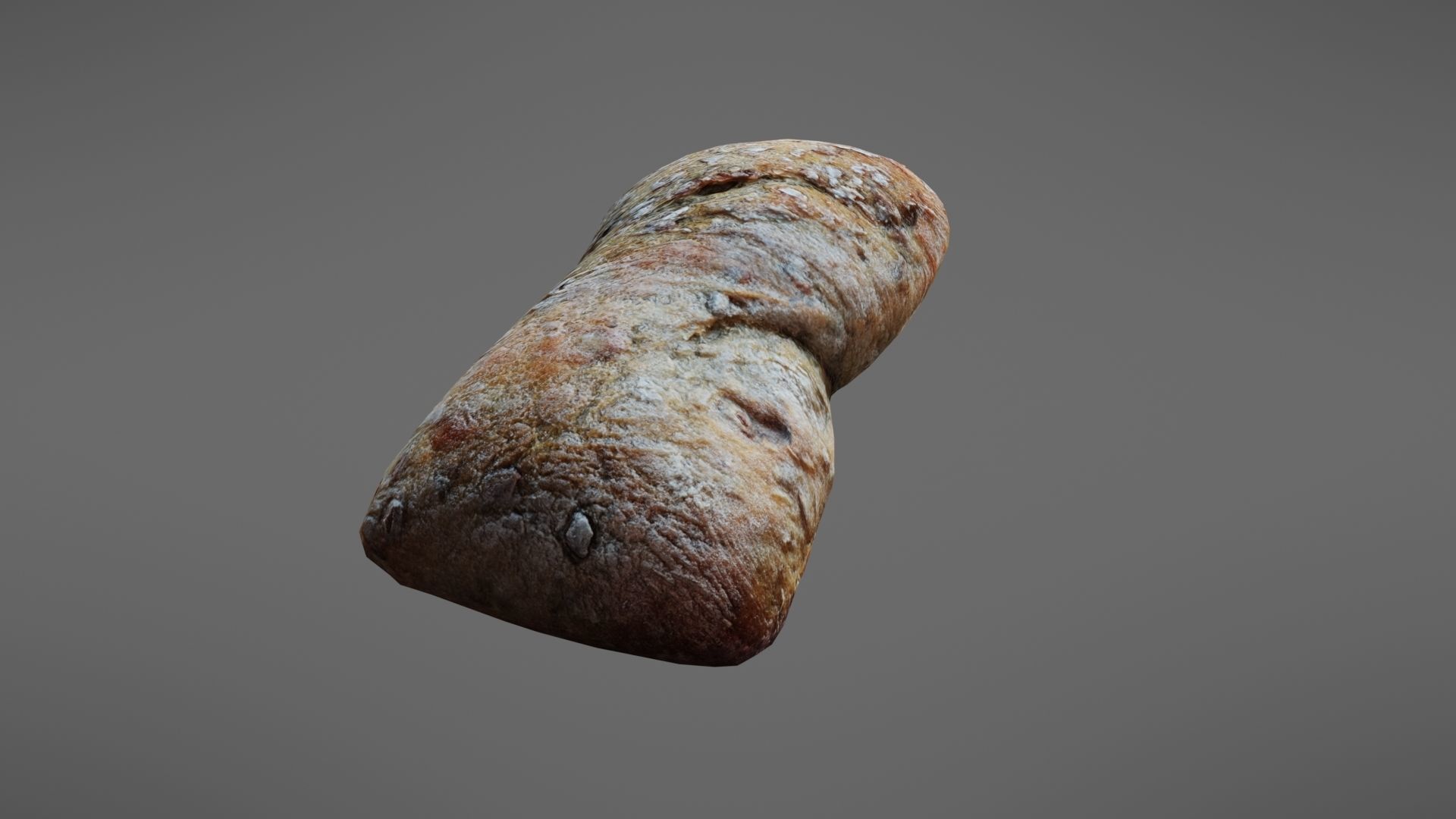 Bread roll Low-poly 3D model_8