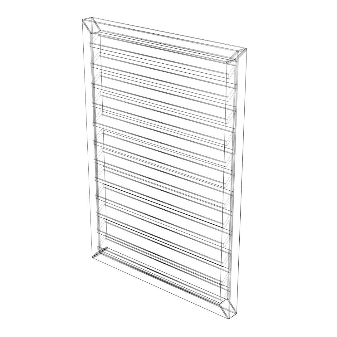 louver window persiana blind low poly Low-poly 3D model_8