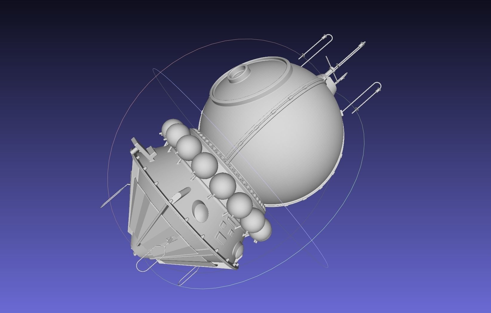 Basic Vostok 1 Vostok 3KA Space Capsule Printable Model 3D print model_21