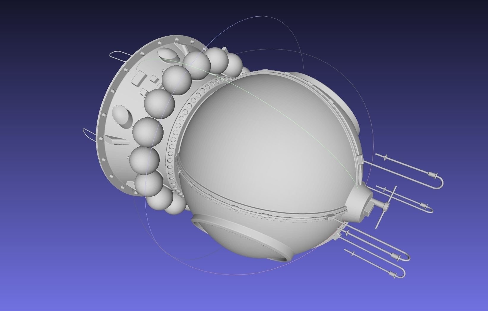 Basic Vostok 1 Vostok 3KA Space Capsule Printable Model 3D print model_3