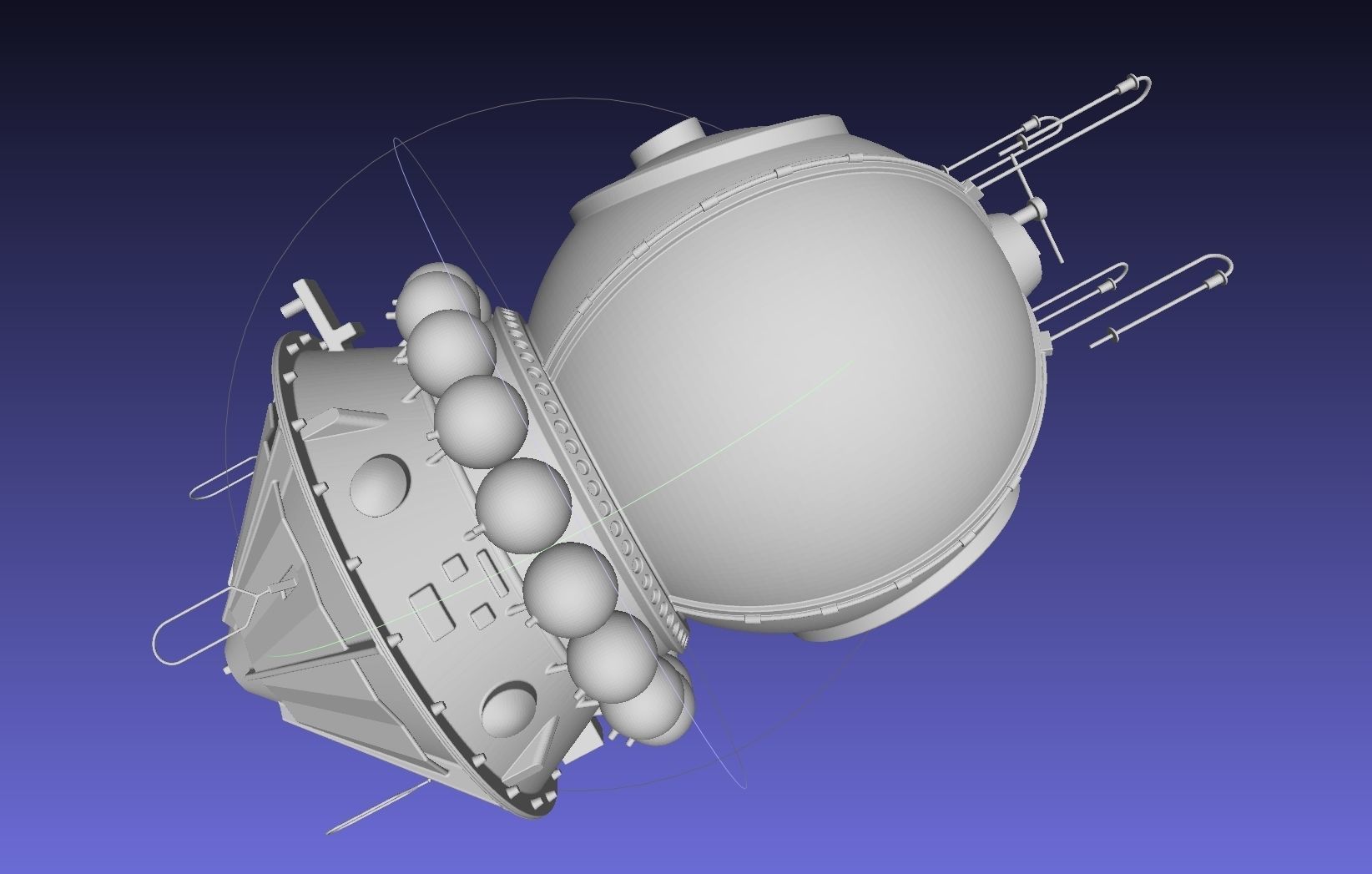 Basic Vostok 1 Vostok 3KA Space Capsule Printable Model 3D print model_25
