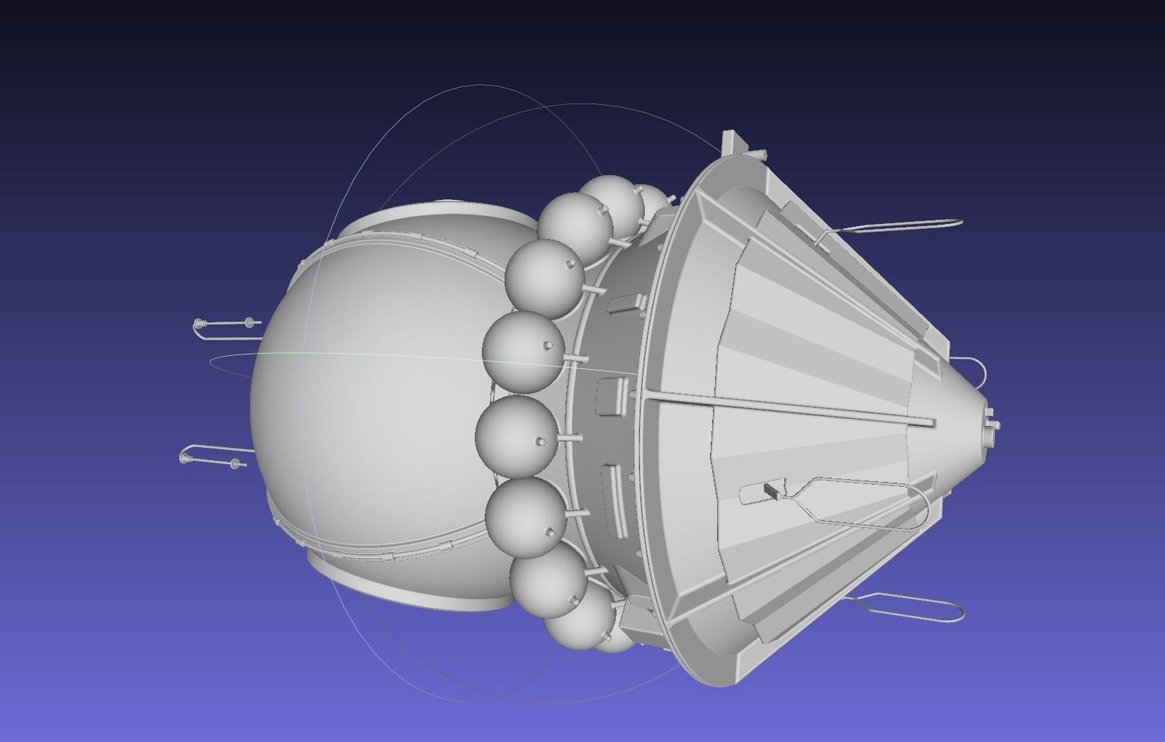 Basic Vostok 1 Vostok 3KA Space Capsule Printable Model 3D print model_15