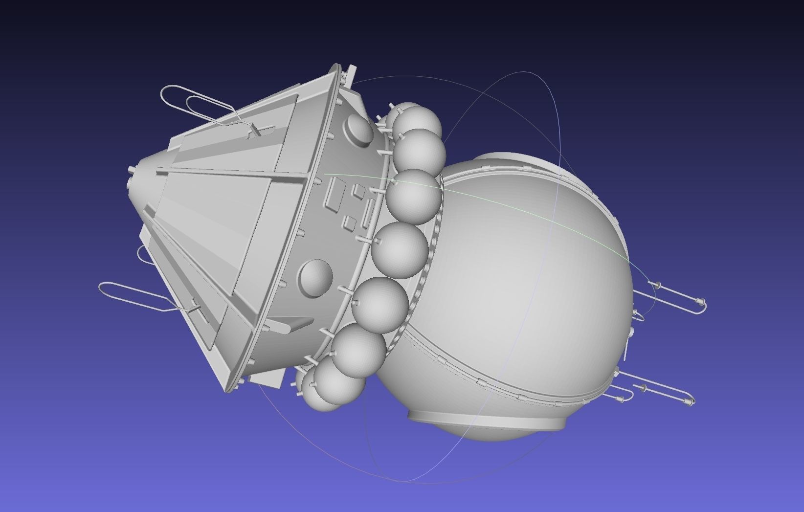 Basic Vostok 1 Vostok 3KA Space Capsule Printable Model 3D print model_17