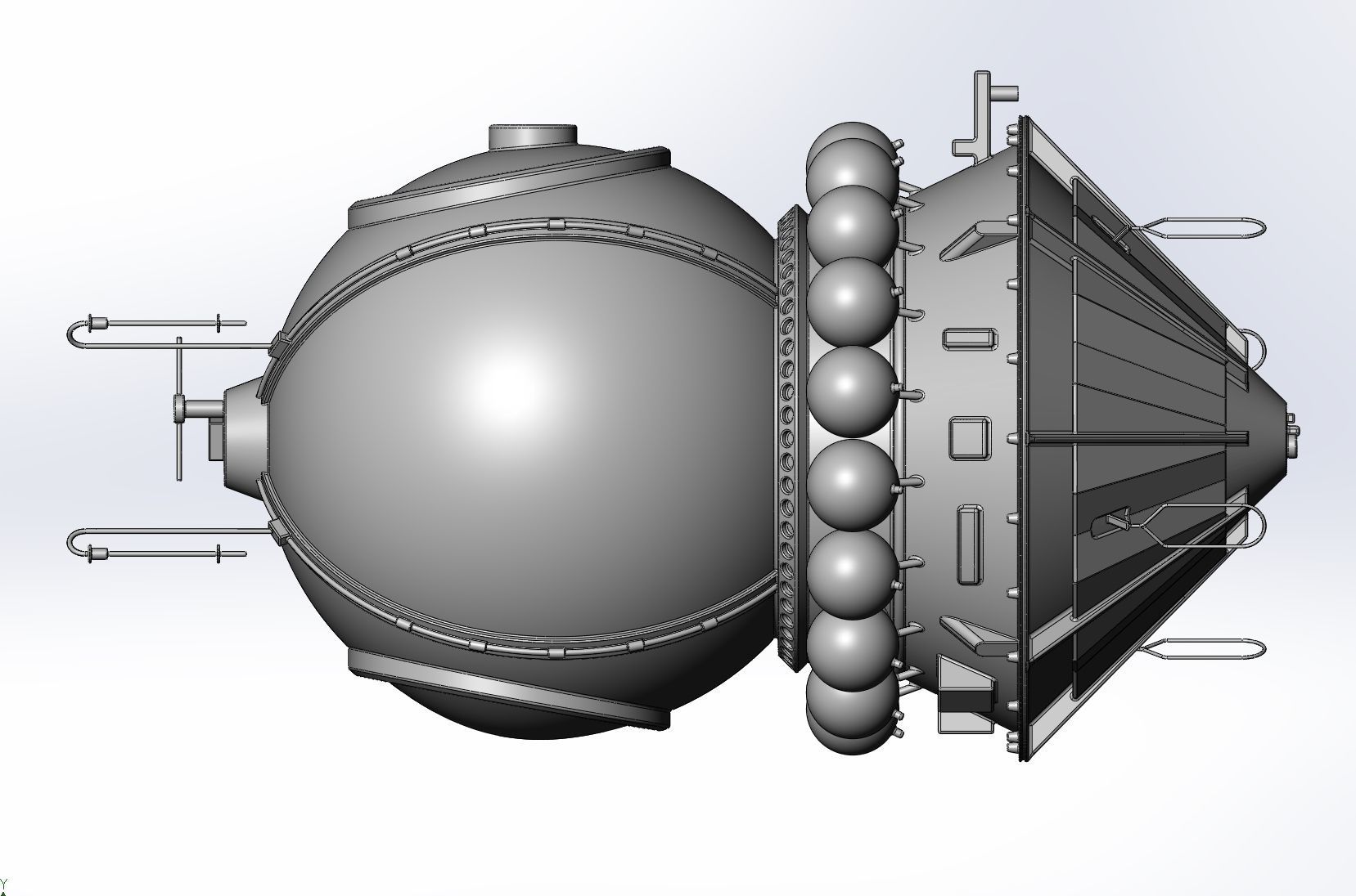 Basic Vostok 1 Vostok 3KA Space Capsule Printable Model 3D print model_22