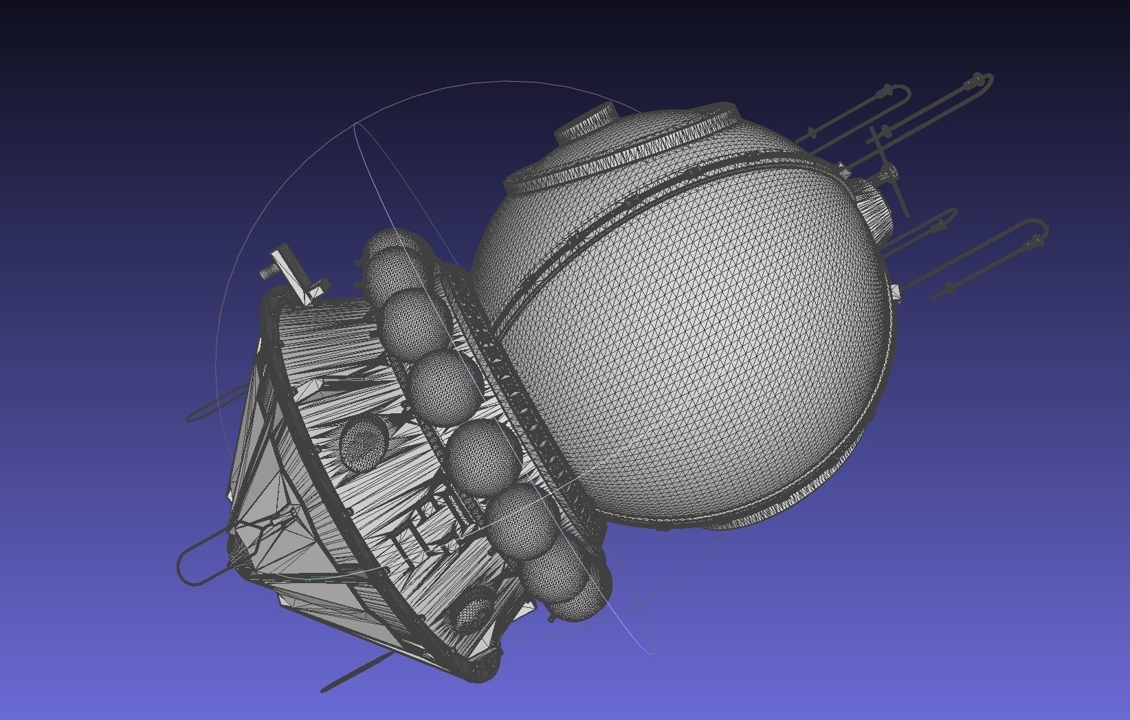 Basic Vostok 1 Vostok 3KA Space Capsule Printable Model 3D print model_24