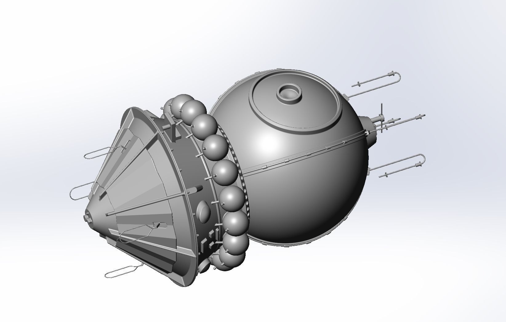 Basic Vostok 1 Vostok 3KA Space Capsule Printable Model 3D print model_8