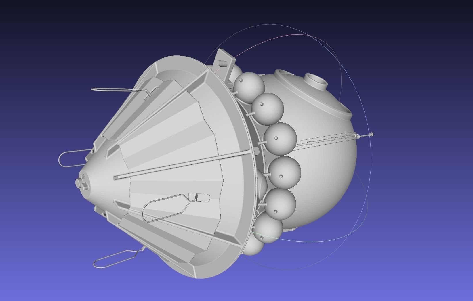 Basic Vostok 1 Vostok 3KA Space Capsule Printable Model 3D print model_5